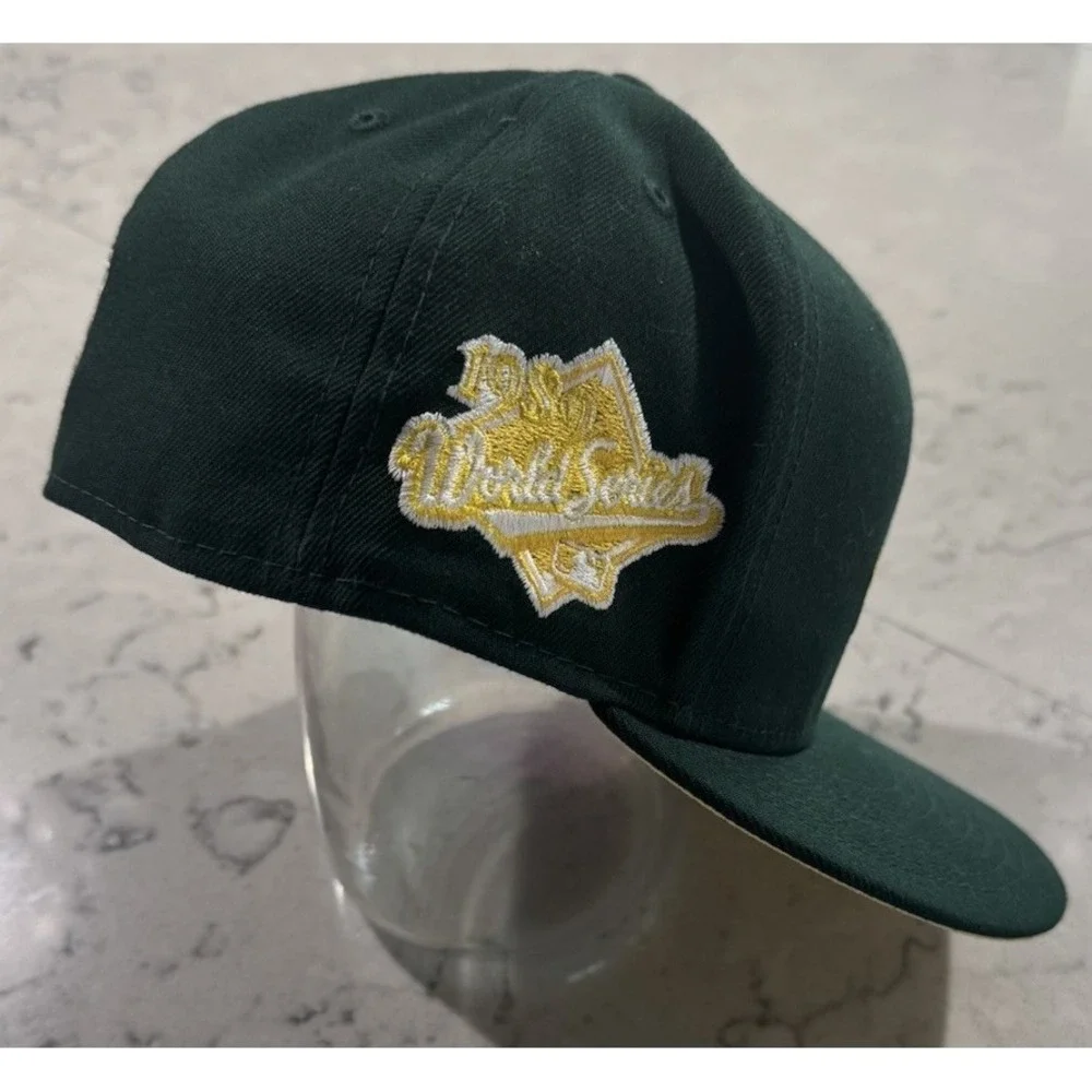 Oakland Athletics 59FIFTY Bloom Fitted Hat 7 1/2 Green 1989 World Series MLB
